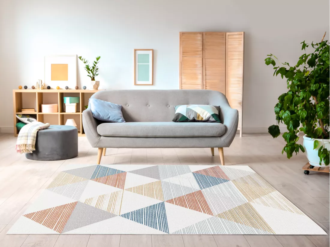 Tapis géométrique - 160 x 230 cm - Multicolore - GEOMIA