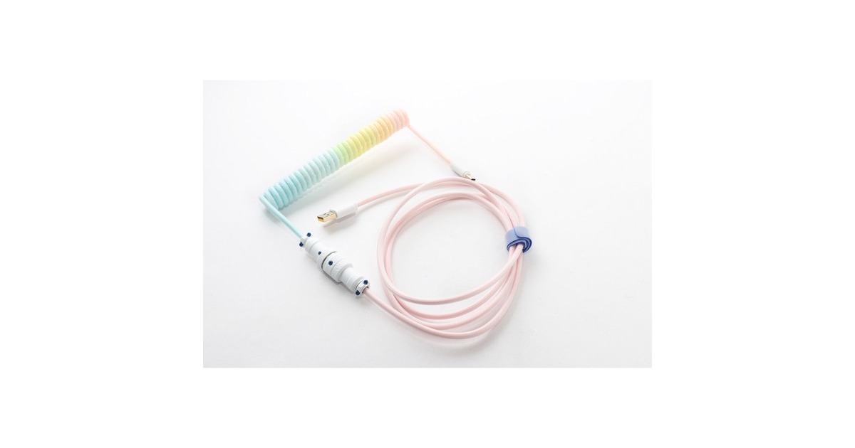 DuckyCoiled Cable V2 - Cotton Candy kabel