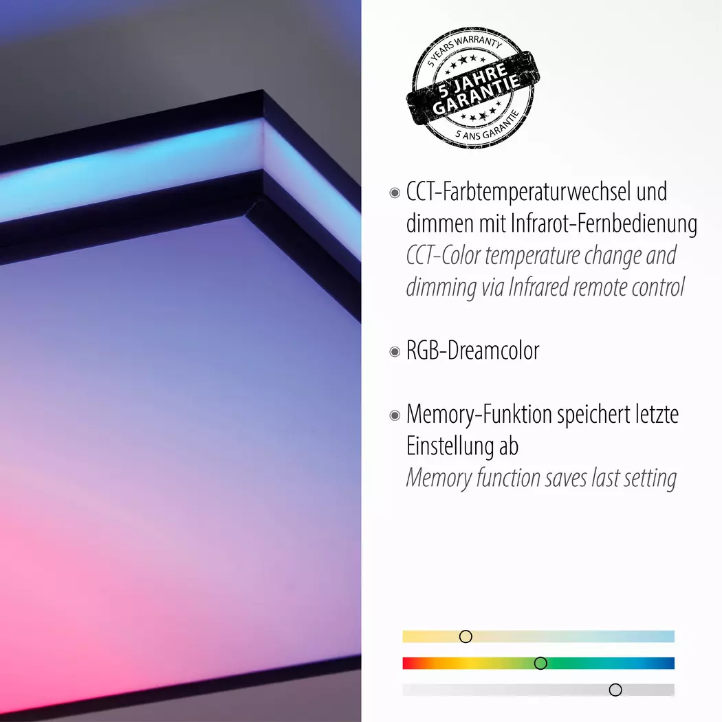 LED-Deckenleuchte Mario Black