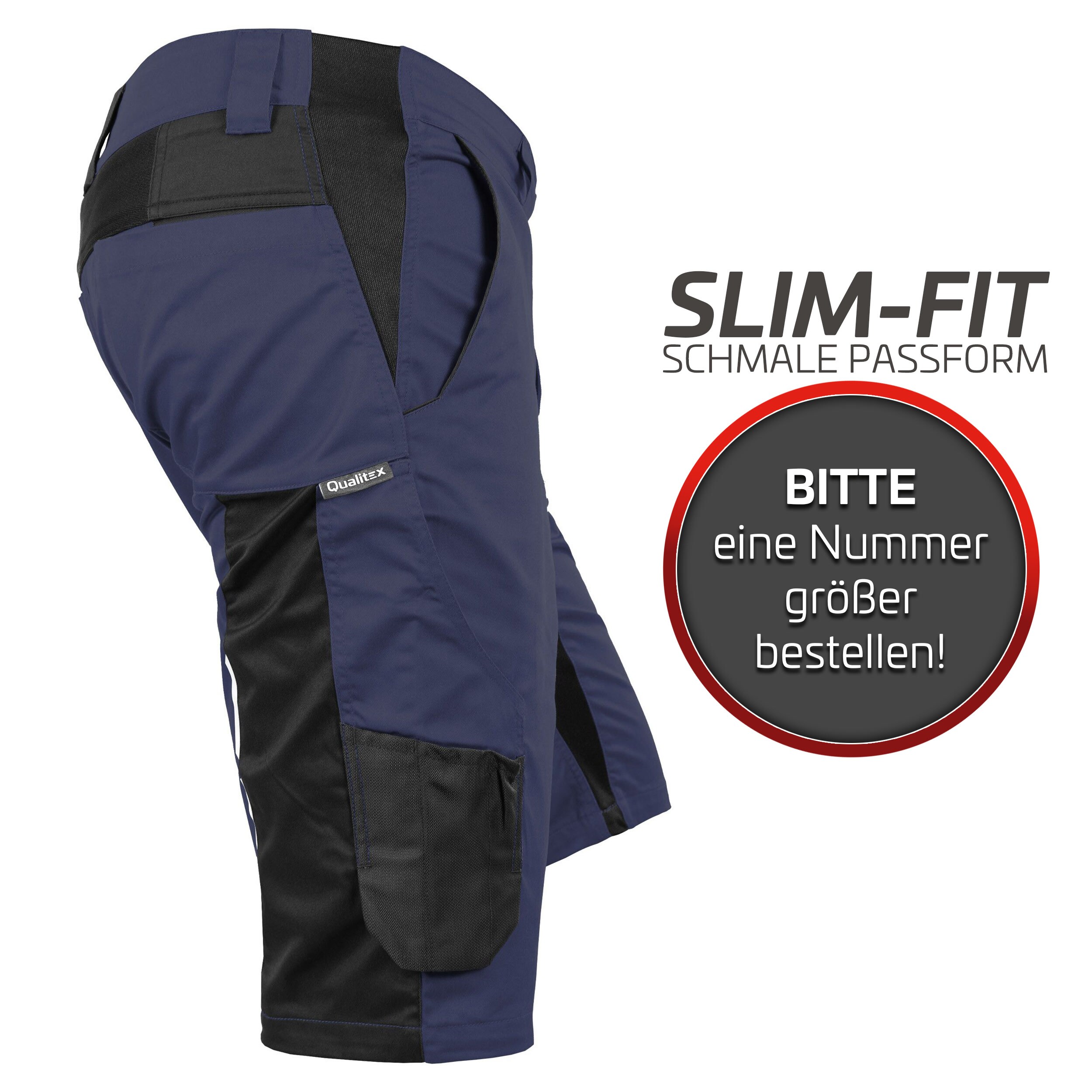 QUALITEX HIGH QUALITY WORKWEAR Shorts IND navy blazer/black beauty Damen: 36 Herren: 42
