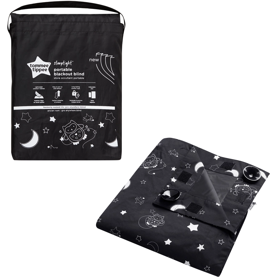 Tommee Tippee Verdunklungsrollo Sleeptime tragbar  für Unterwegs, schwarz, Größe: L
