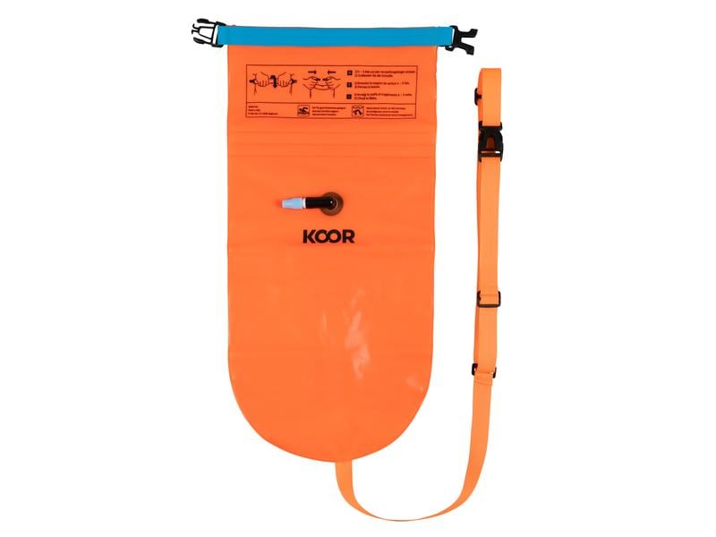 KOOR Schwimmboje Booa 15L Arancia 15 l Dry Bag und Schwimmboje in einem
