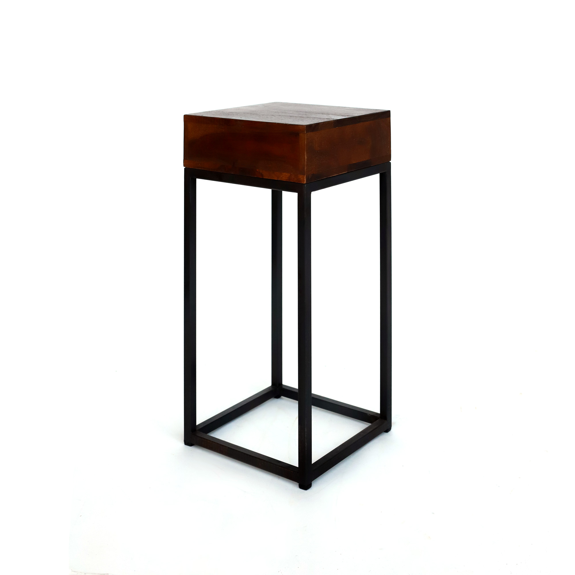Beistelltisch, aus Palisander und Eisen, H 68 cm, B 32 cm, L 32 cm von fischer's lagerhaus