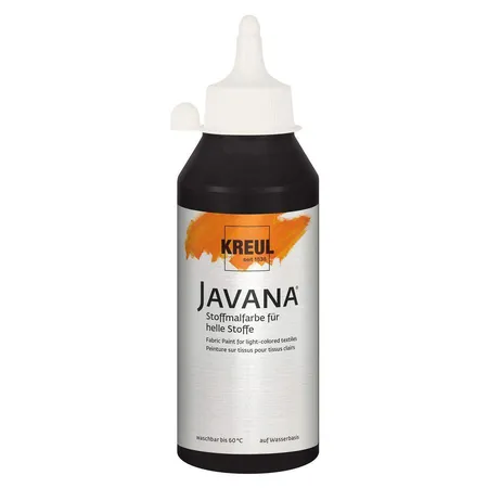 KREUL Javana Stoffmalfarbe für helle Stoffe Schwarz 250 ml