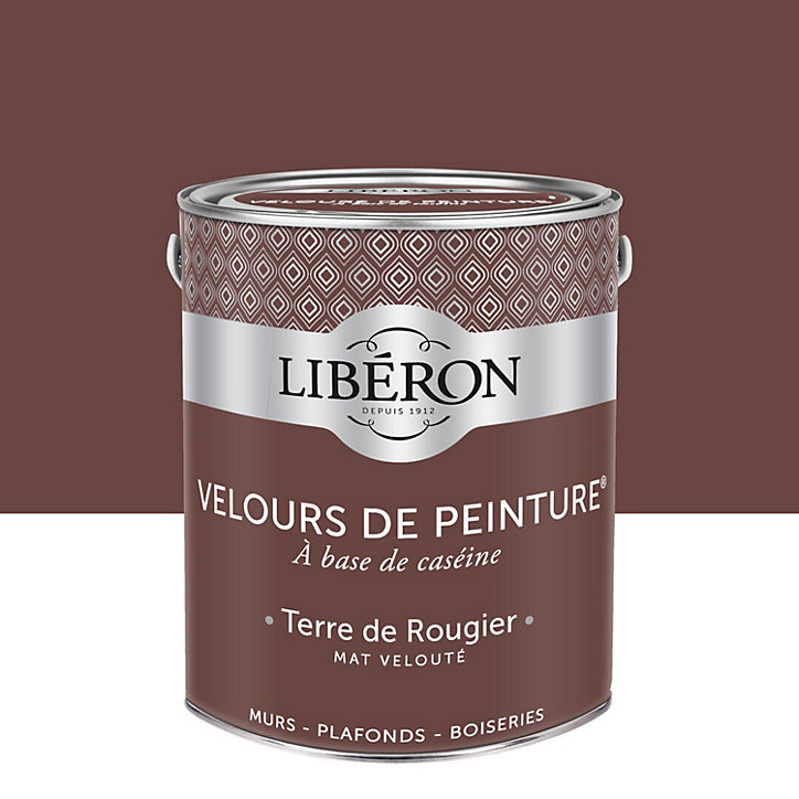 Peinture multisupport murs, plafonds et boiseries Velours de peinture rouge terre de rougier Libéron 2,5L