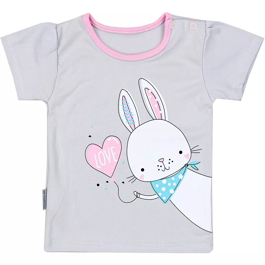TupTam Baby Mädchen Kurzarm T-Shirt 5er Set rosaweiß