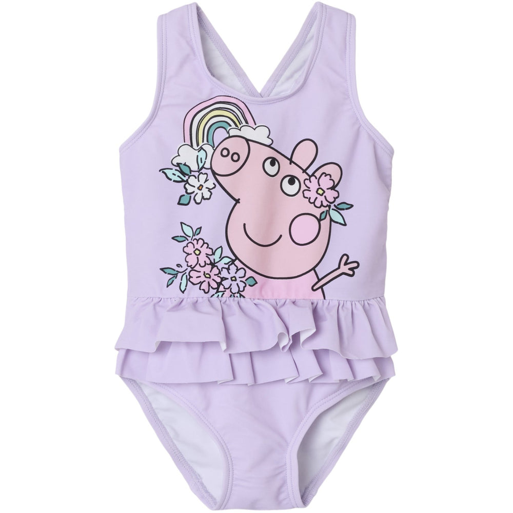 Køb Name It Orchid Bloom Miri Peppa Pig Badedragt