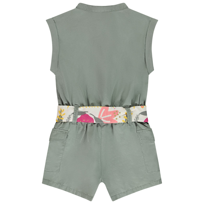 Combishort avec ceinture imprimée à nouer pour fille