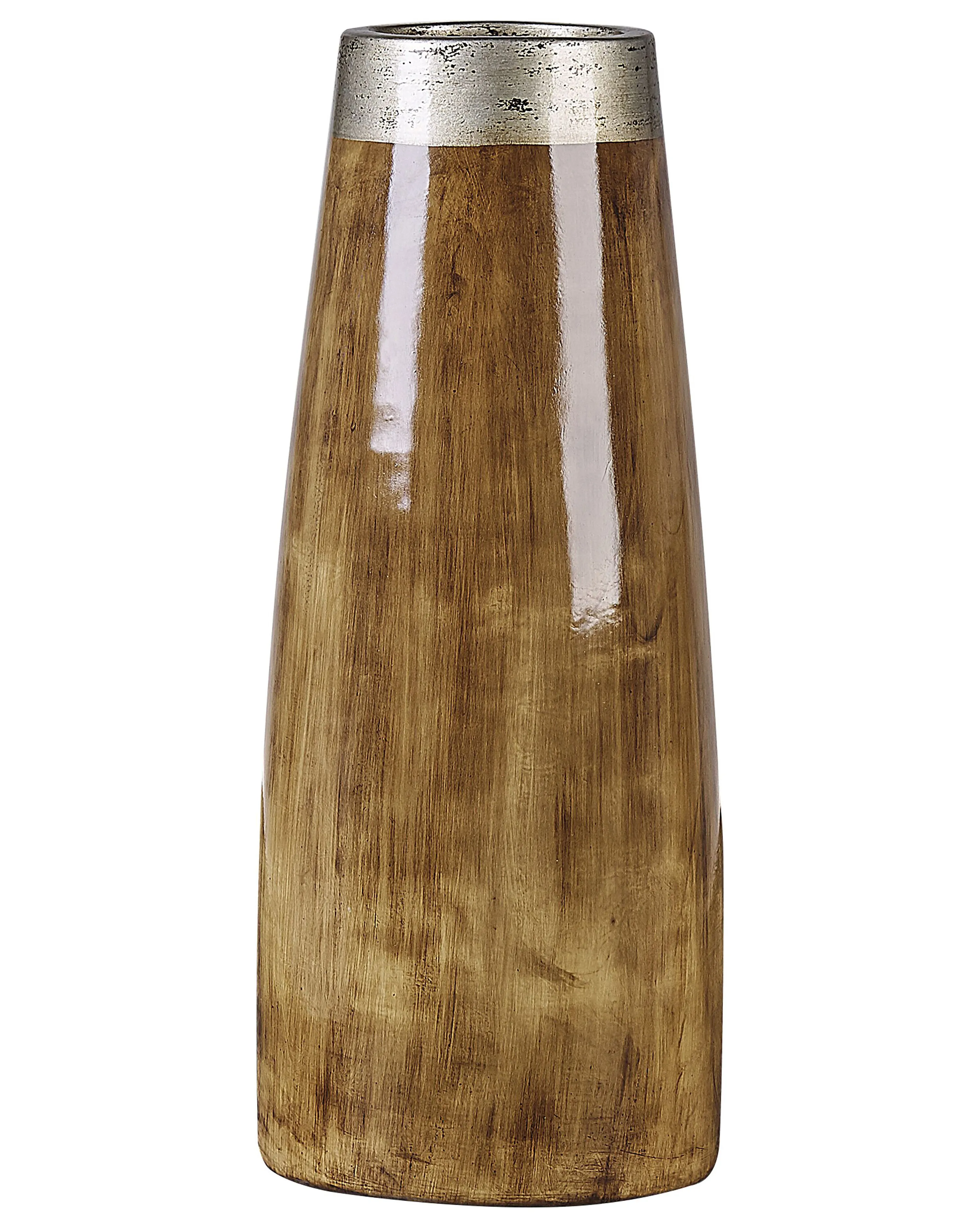 Decoratieve vaas CYRENE Keramiek 50 cm Donkerbruin