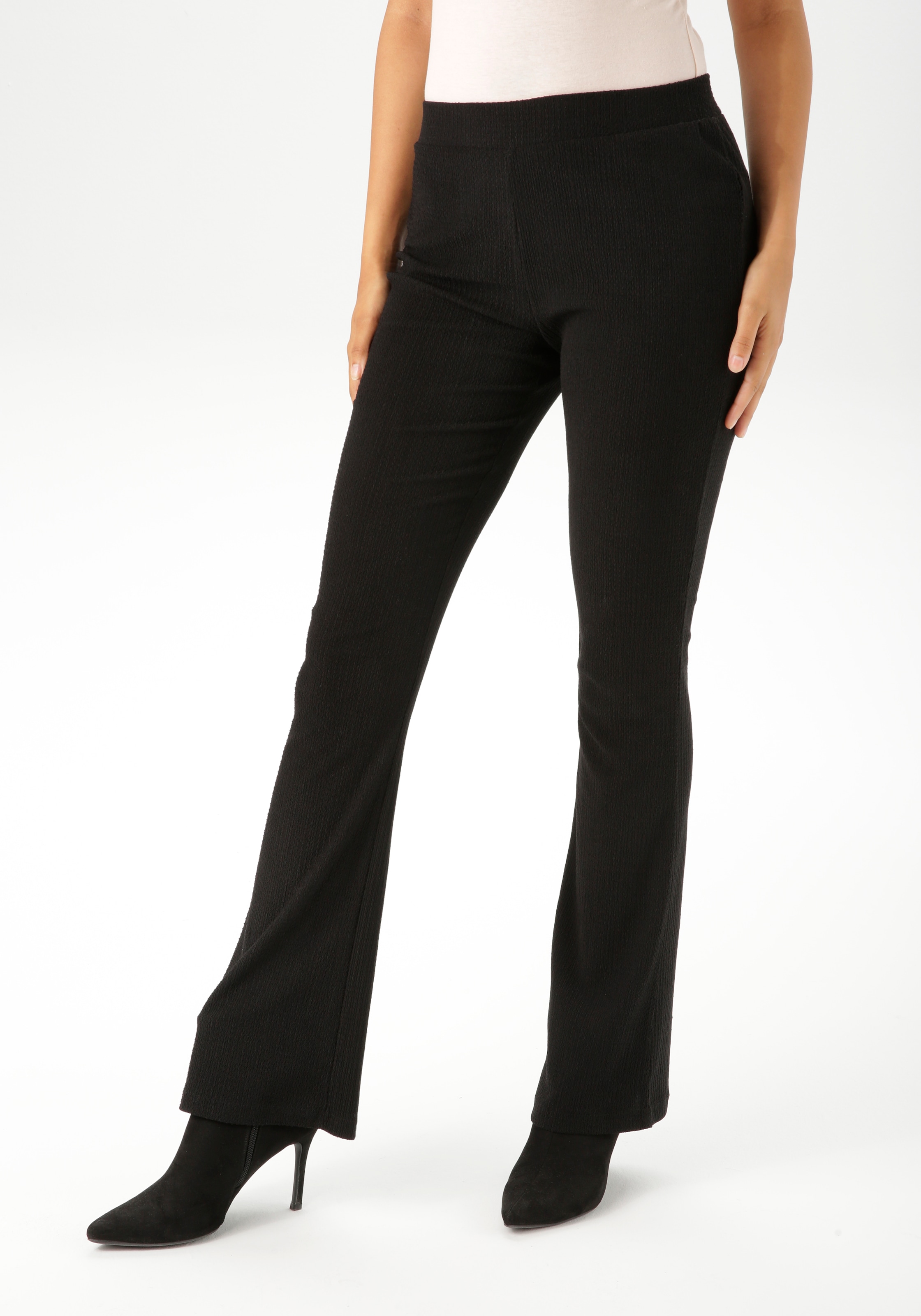 Aniston CASUAL Schlaghose  aus weichem, strukturierten Jersey - NEUE KOLLEKTION