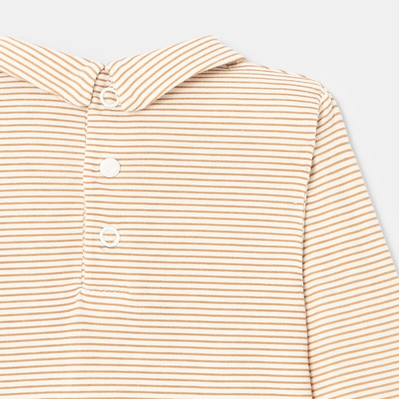 T-shirt en jersey col polo beige naissance Absorba Beige