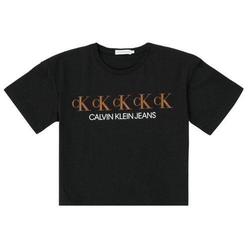 Calvin Klein Jeans - CK REPEAT FOIL BOXY T-SHIRT - Noir