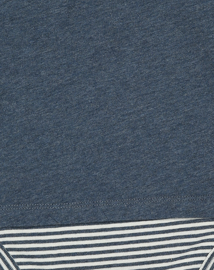 Langarm-Bodyshirt ELYA UNI in indigo melange