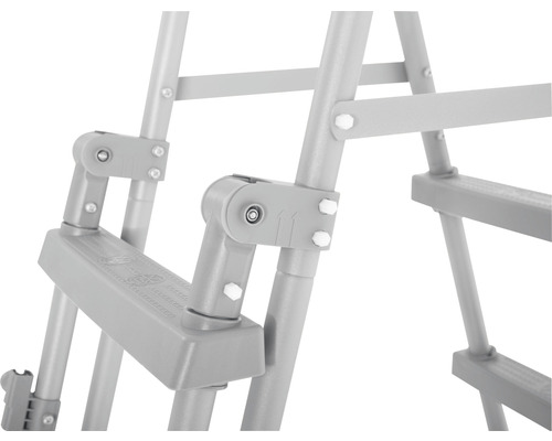 Bestway zwembadladder voor bovengrondse zwembaden, 3 treden, H 107 cm, grijs