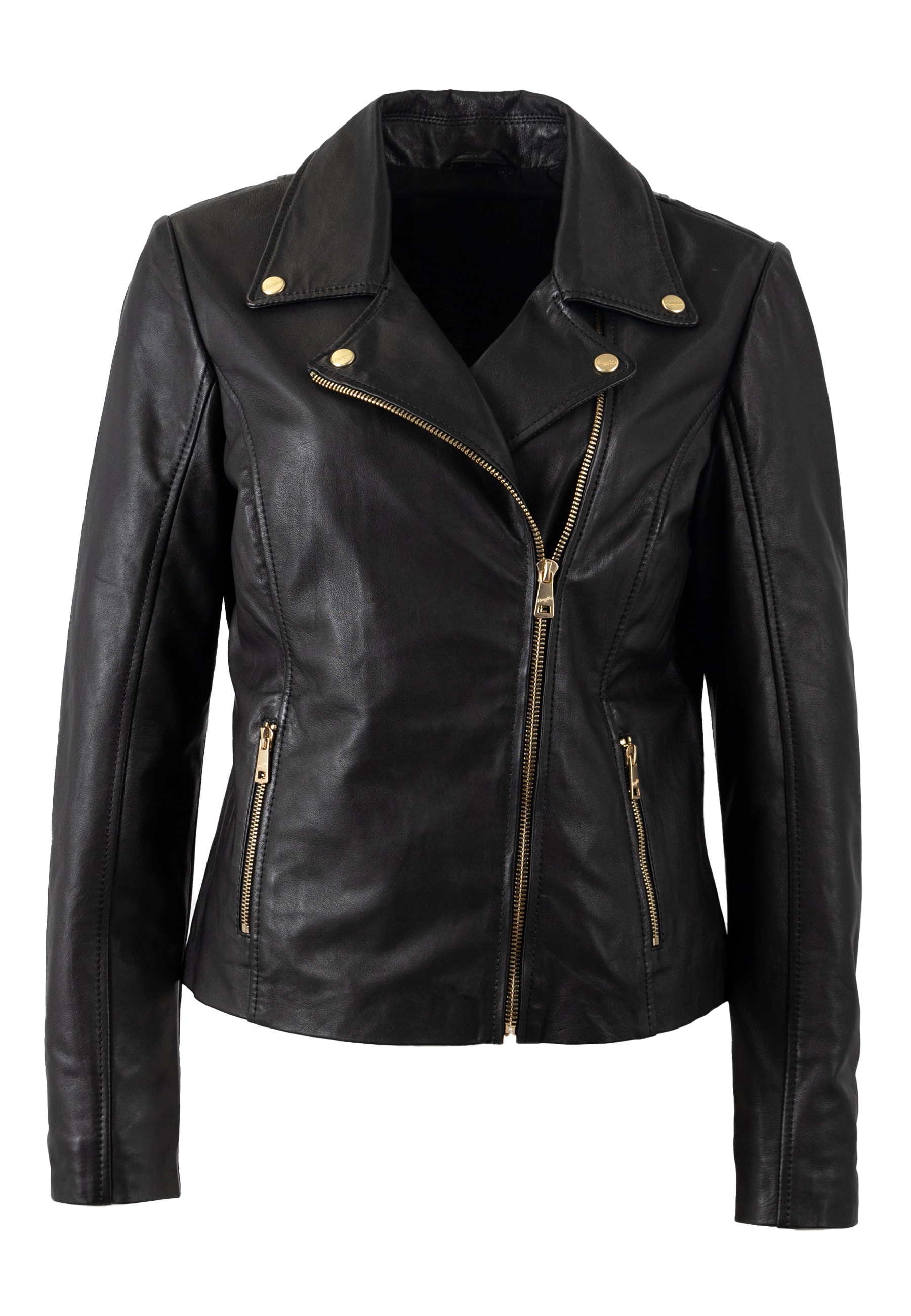 Mauritius Lederjacke »MWFylli« mit Knopfdetails, Reverskragen