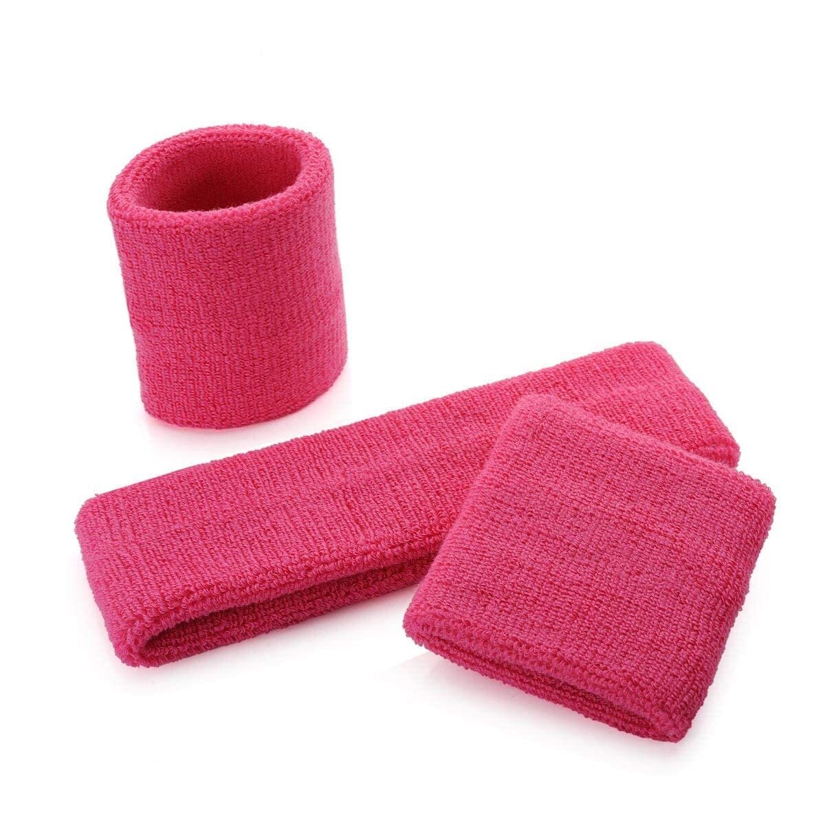 Pannebånd og armbåndsett 3 deler Rosa