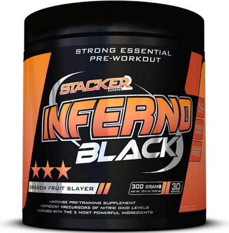 Stacker2 - Inferno Black - Pre-Workout - Dragon Fruit - 30 Servings