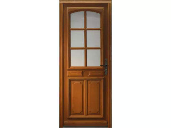 Porte D'Entrée Bois Vitrée, Marine, H,215Xl,80 P,Gauche Côtes Tableau