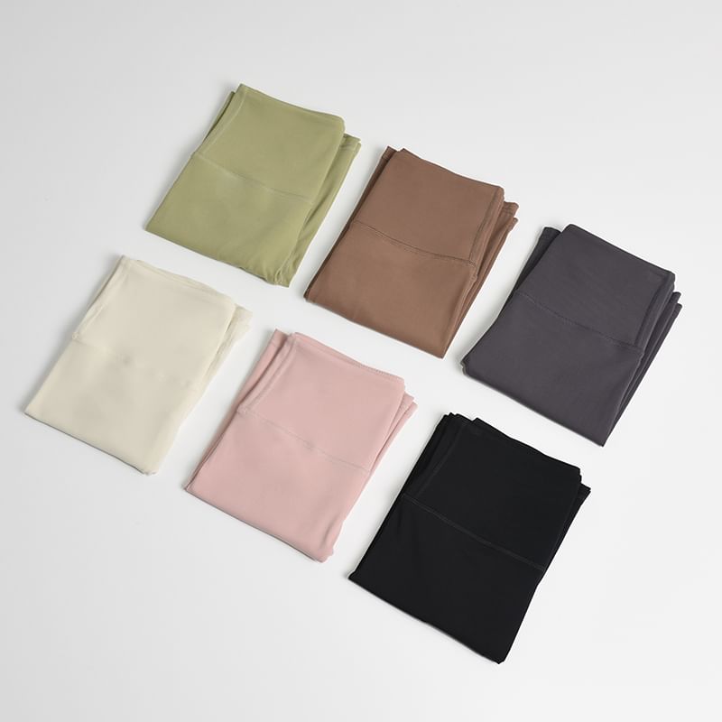 Claduodoe - Hoge taille effen yogashorts