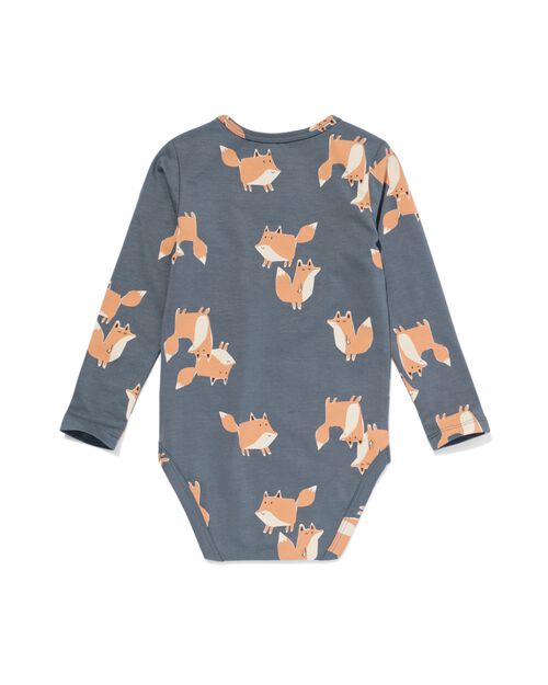 body coton bio extensible avec renards anthracite