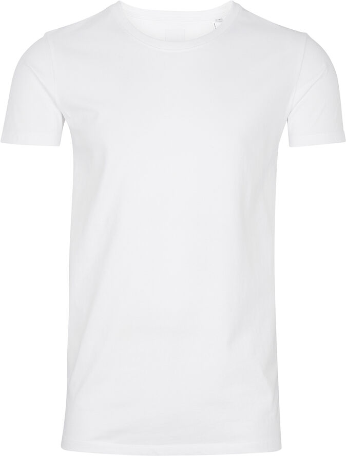 Lindbergh Mens stretch crew neck tee S/S Hvid