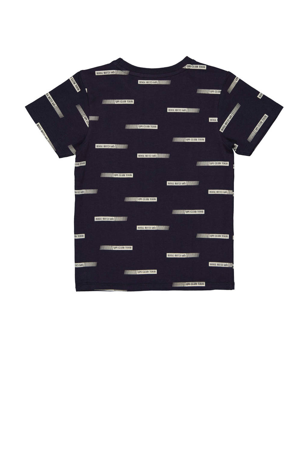 Quapi T-shirt BADR met tekst donkerblauw/wit