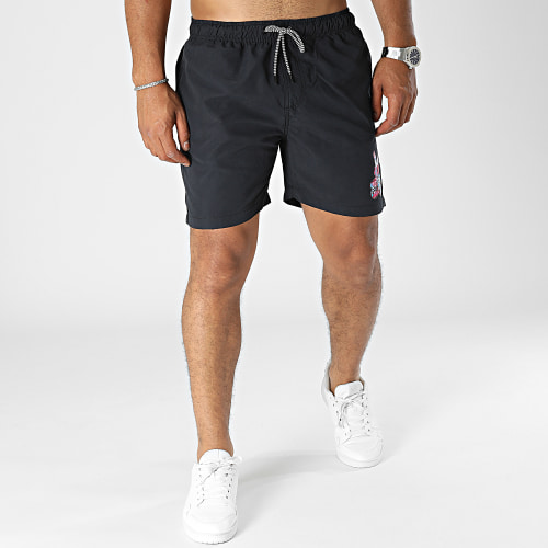 Short De Bain Lapin Graffiti Noir