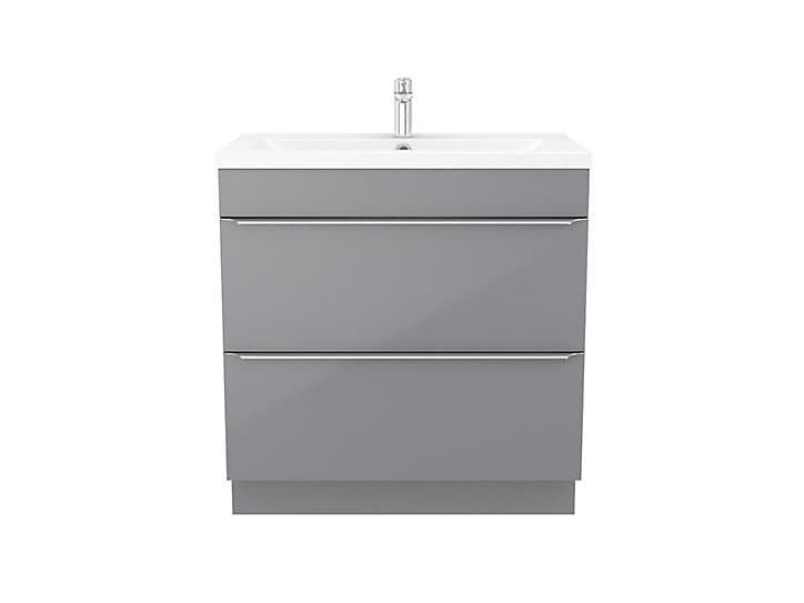 Meuble sous vasque à poser GoodHome Imandra gris 80 cm