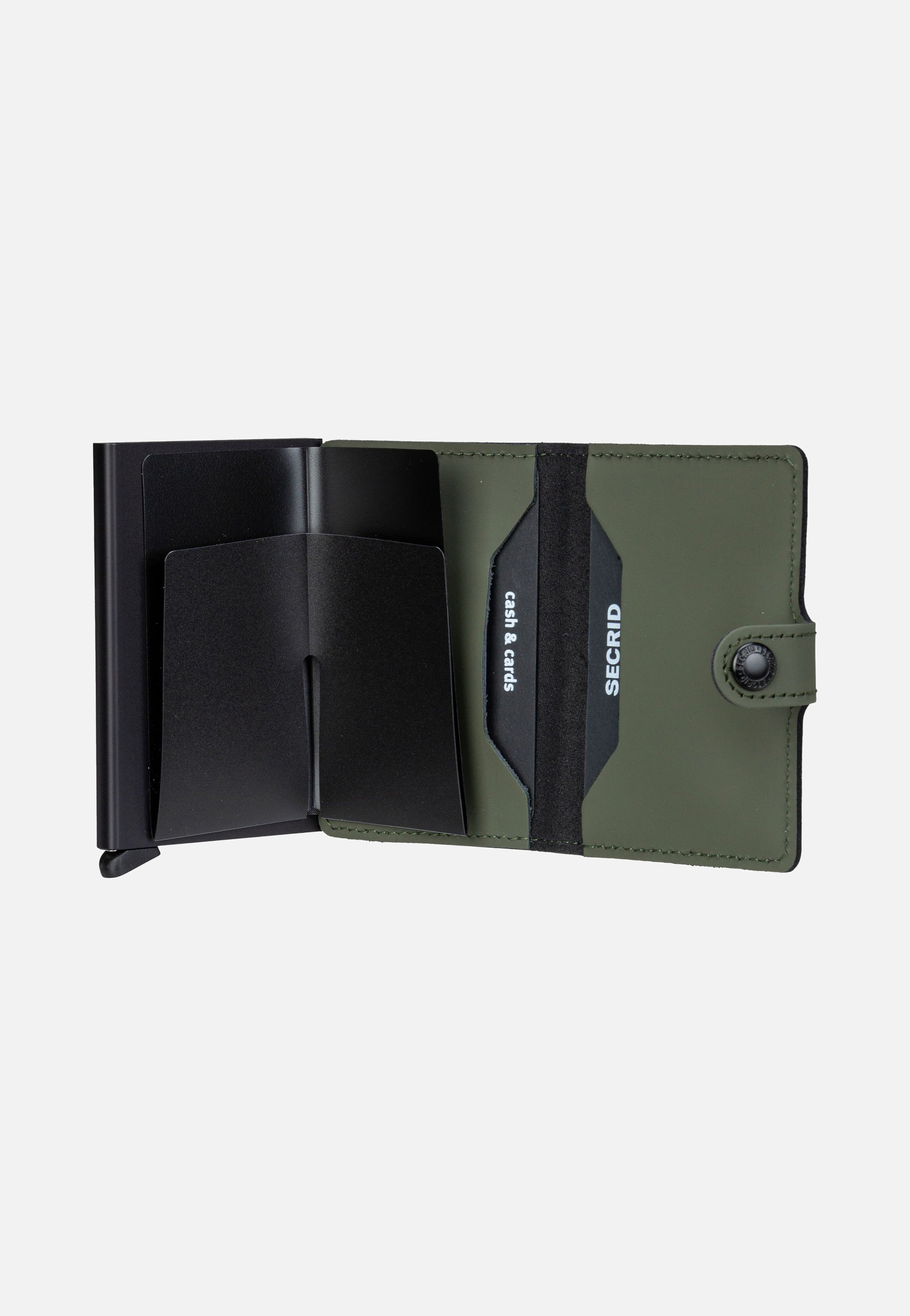 Miniwallet Matte Green-Black - Portemonnaie
