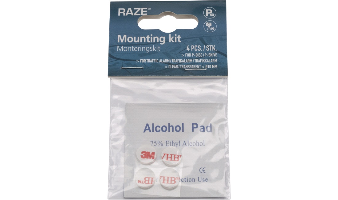 Monteringskit CLEAR P-Skive/trafikalarm