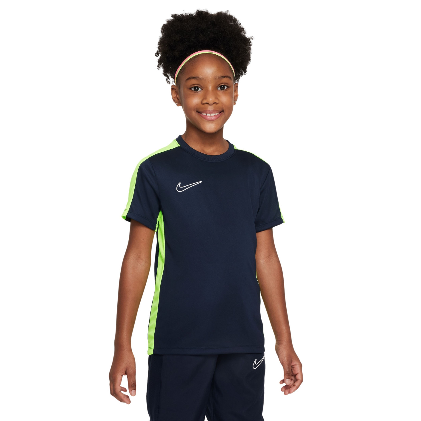 Nike Dri-FIT Academy 23 Trainingsset Kids Donkerblauw Geel Wit