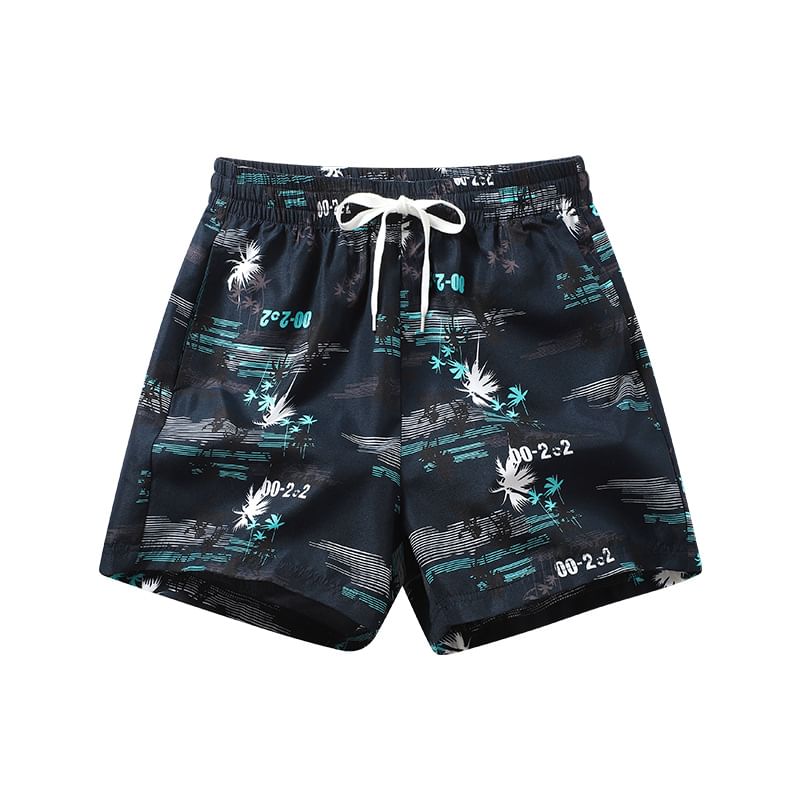 Stone Leo - Shorts met trekkoord en print