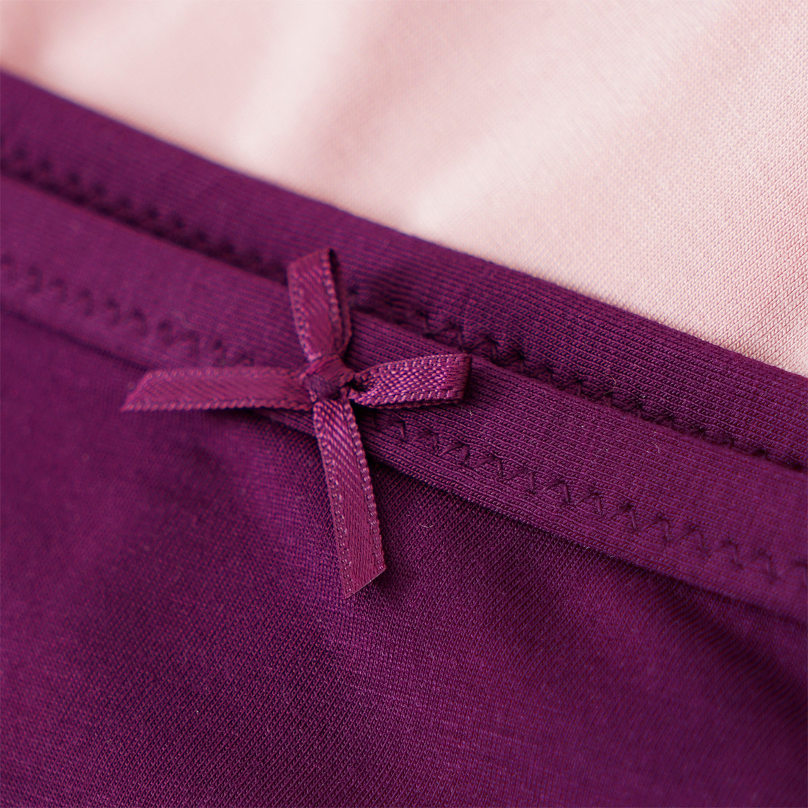 Gina Benotti 2 Damen Pantys mit Spitzeneinsatz rosa / dunkellila