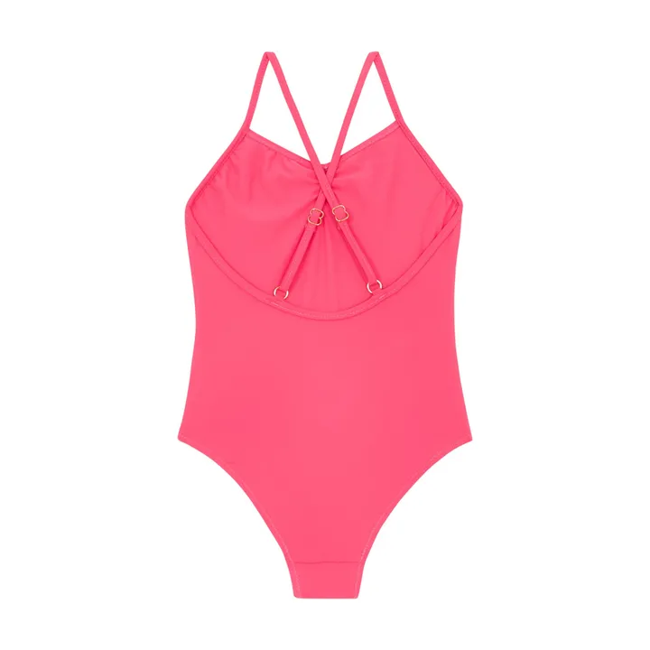 SMALLABLE BASICS Maillot De Bain 1 Pièce Bretelles Croisées | Rose fuschia