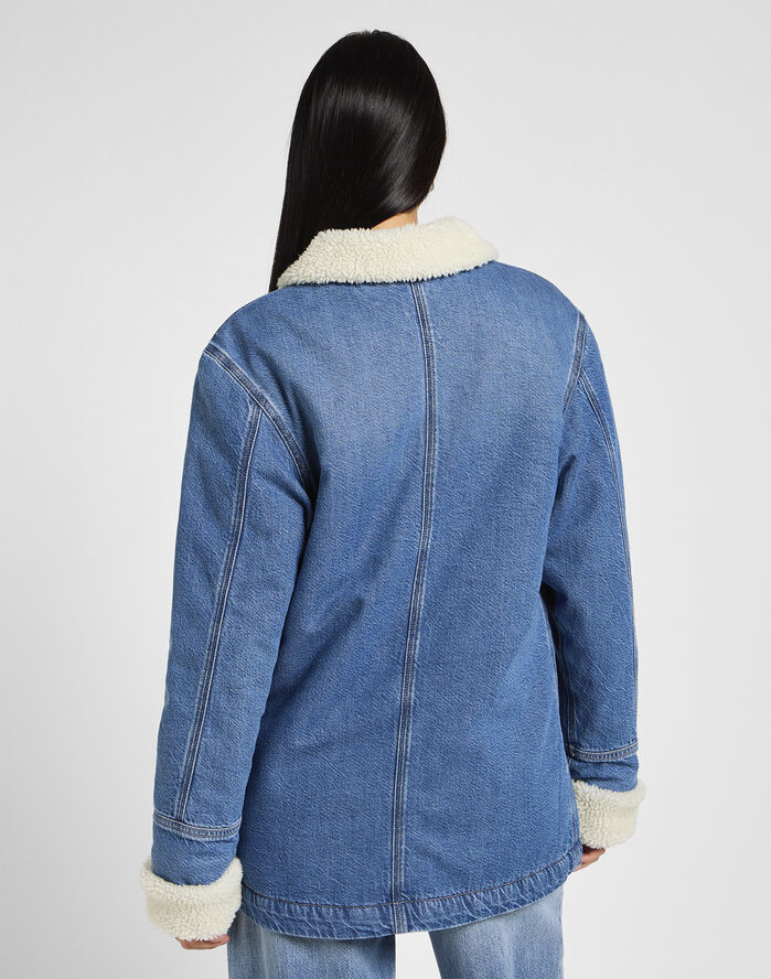 Lee SHERPA LINED CHORE JACKET Blå