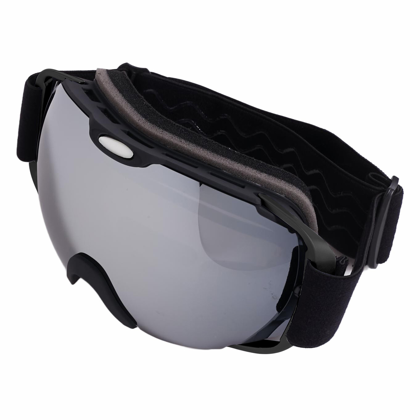 Motocross Brille Ski Sportbrille mit UV-Schutz - Schwarz / Silber