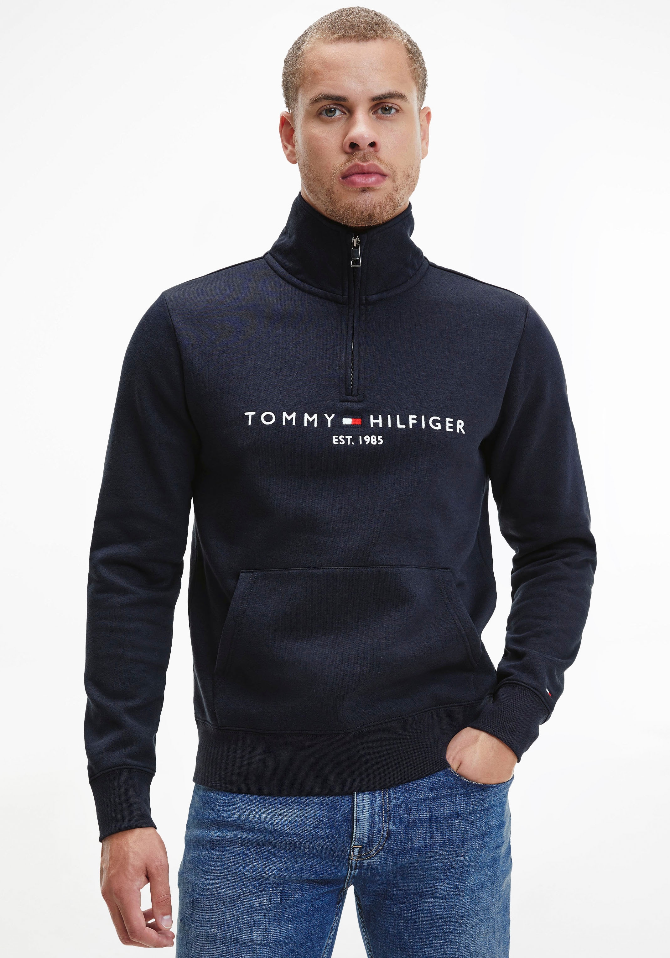 Tommy Hilfiger Sweatshirt »TOMMY LOGO MOCKNECK«