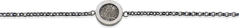 Vingerafdruk armband zilver