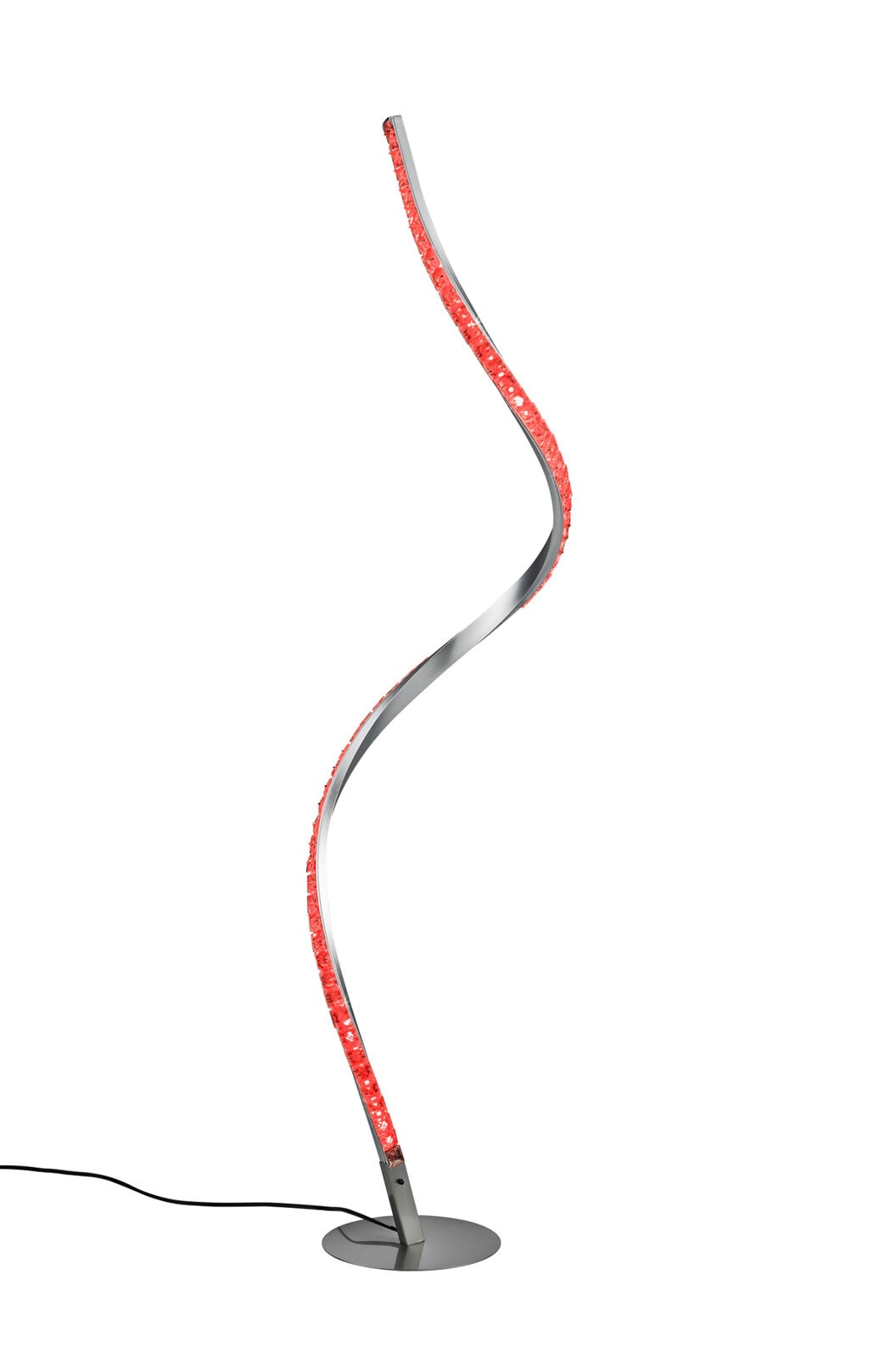 LED Stehlampe Rubin grau 18cm 116cm Fernbedienung Farbwechsler dimmbar Memory
