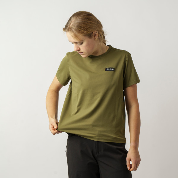 GripGrab EXPLR Technical T-shirt Olive Green dame