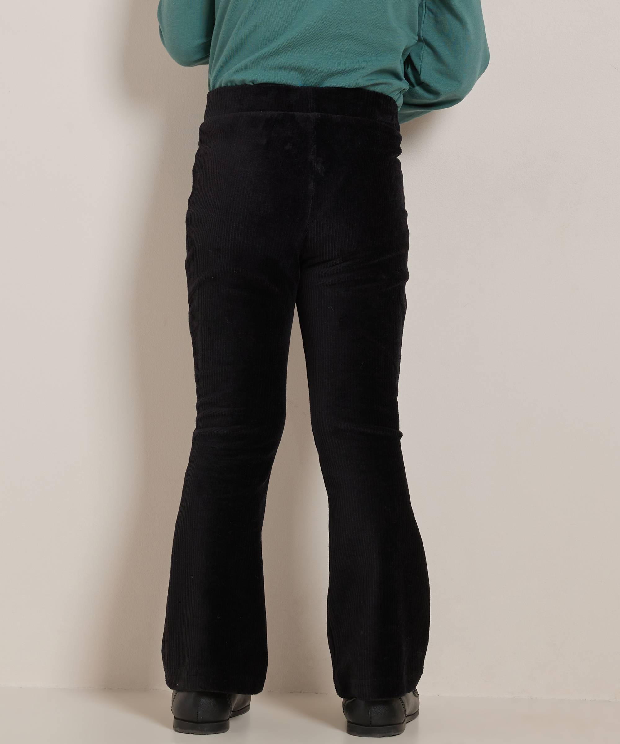 flared fit broek rib velvet