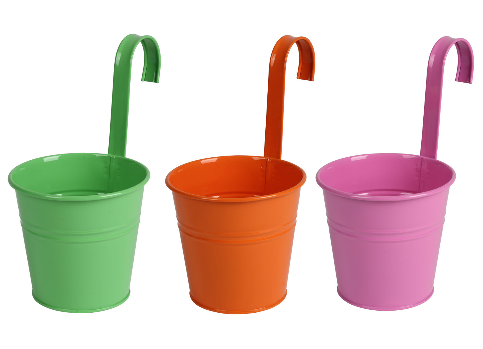 Blumentopf mit Haken 13x28cm Bunt