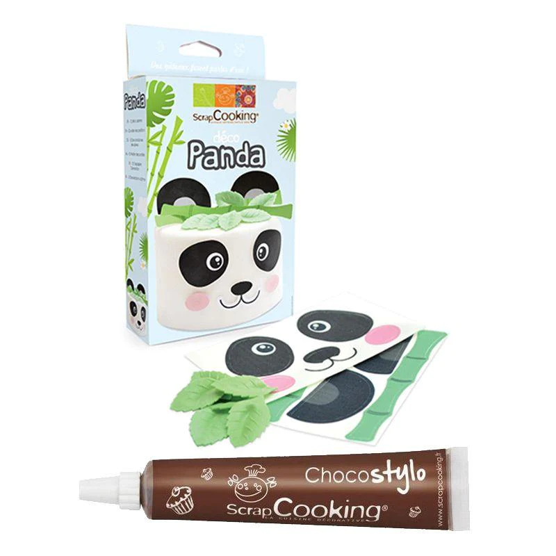 Kit Déco azyme Panda + Stylo chocolat Scrapcooking