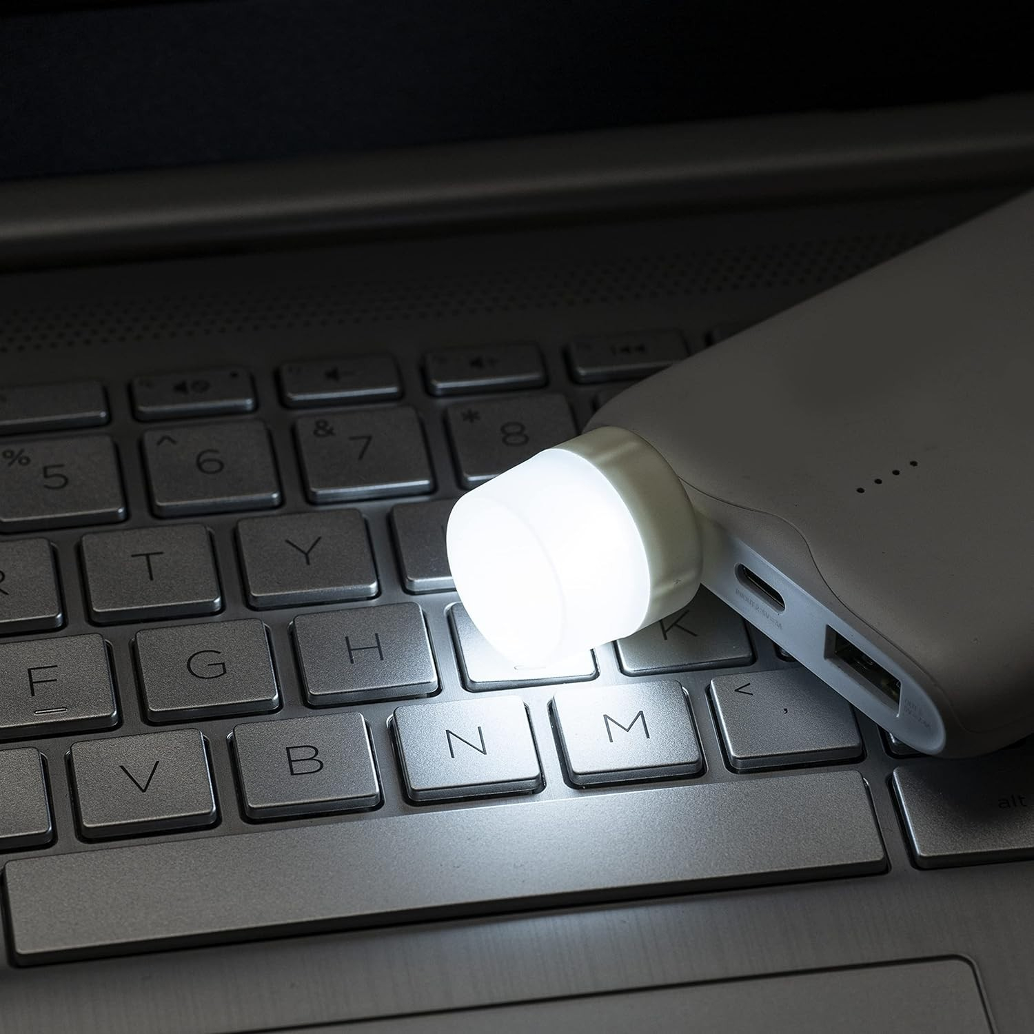 (6er Set) Mini LED Licht USB Beleuchtung PC Umgebungslicht Stecker für Laptop / Computer / Powerbank / Auto - Kaltweiss