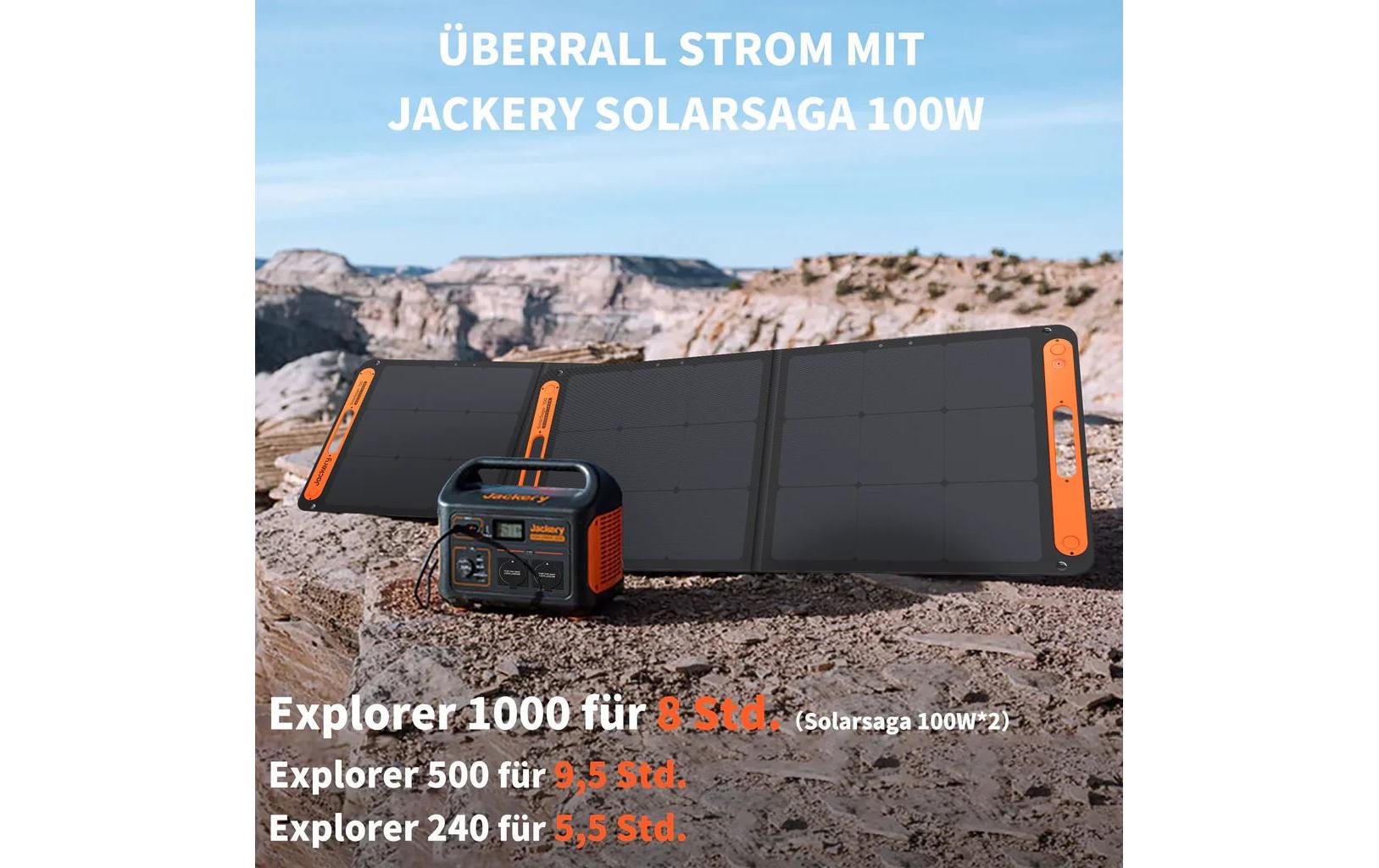 Solarpanel SolarSaga 100 W<br>Solarmodul für Explorer 240/500/1000 Powerstation