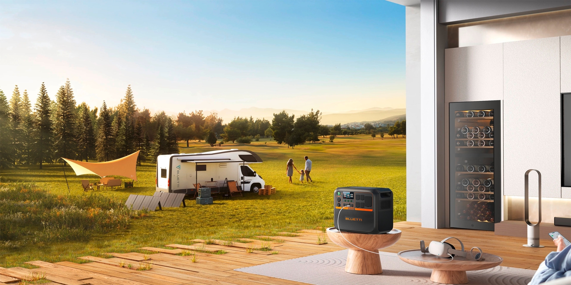 BLUETTI AC200P L-Black-EU tragbare Powerstation 1250 W