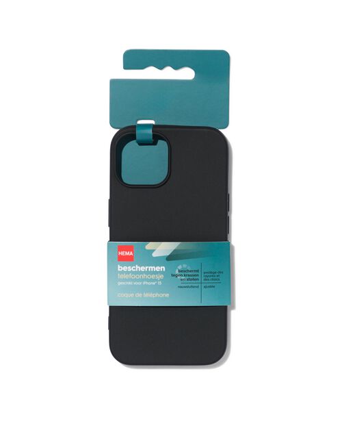 coque souple iPhone 15 noir