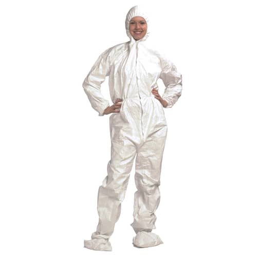 Combinaison Tyvek type 5-6 à cagoule et bottes taille XL Indutex