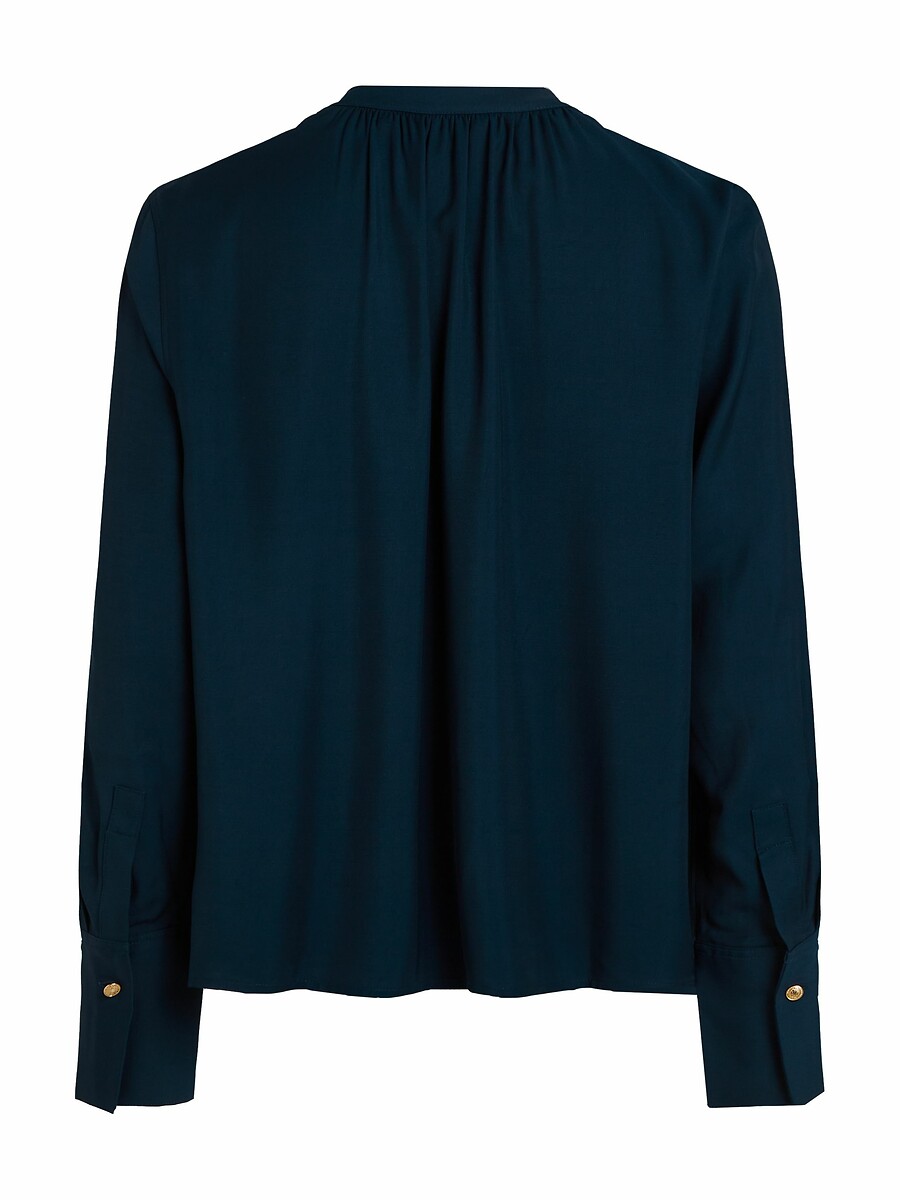 TOMMY HILFIGER<br>Blusa com decote em V e mangas compridas