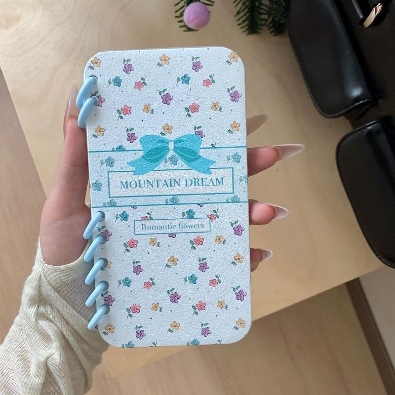 Fonekase - Bloemen Folio Telefoonhoesje - iPhone 16 Pro Max / 16 Pro / 16 Plus / 16 / 15 Pro Max / 15 Pro / 15 Plus / 15 / 14 Pro Max / 14 Pro / 14 Plus / 14 / 13 Pro Max / 13 Pro / 13 / 13 Mini